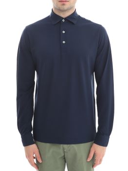 Polo Filippo De Laurentiis Crepe Blu