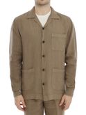 overshirt devore incipit linen brown