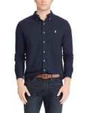 camicia polo ralph lauren mesh blu