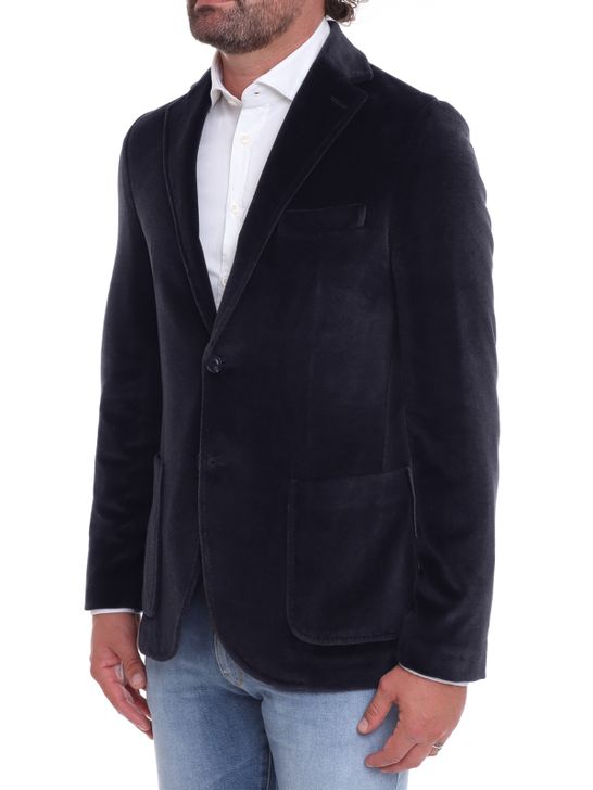 blazer-circolo-1901-velour-blue