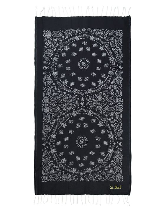 telo-mare-mc2-saint-barth-foutas-jacquard-nero-fout009-02044h