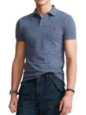 polo shirt polo ralph lauren mesh light blue