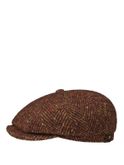 flat cap stetson hatteras herringbone orange