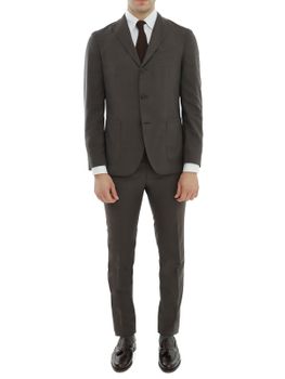 Suit Boglioli Plain Wool Brown