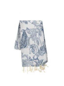 Telo Mare MC2 Saint Barth Foutas Jacquard Bianco