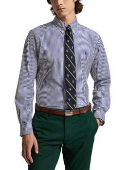 Camicia Polo Ralph Lauren Striped Stretch Blu