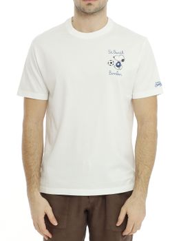 T-Shirt MC2 Saint Barth Stampata Bianco