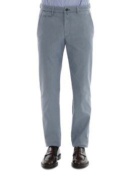 Pantaloni Briglia 1949 Micro Quadro Azzurro