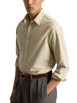 Camicia Polo Ralph Lauren Oxford Garment Dyed Beige