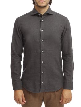 Camicia Bastoncino Flanellata Grigio