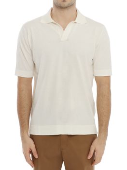 Polo Shirt Filippo De Laurentiis Crepe White