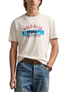 T-Shirt Polo Ralph Lauren Stampata Bianco