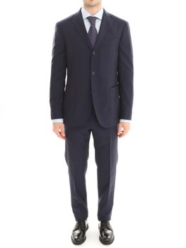 Abito Boglioli Milano Plain Wool Blu