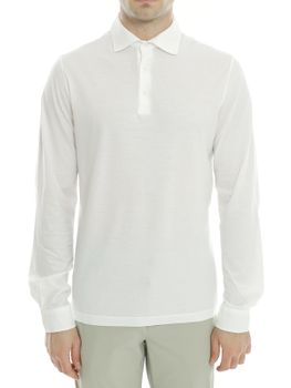 Polo Filippo De Laurentiis Crepe Bianco