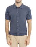 camicia pendolum crepe blu