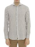 shirt bastoncino linen light blue