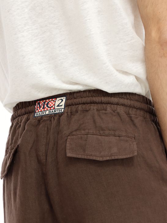 short-mc2-saint-barth-linen-brown