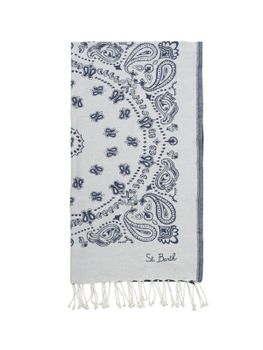 Telo Mare MC2 Saint Barth Foutas Jacquard Bianco