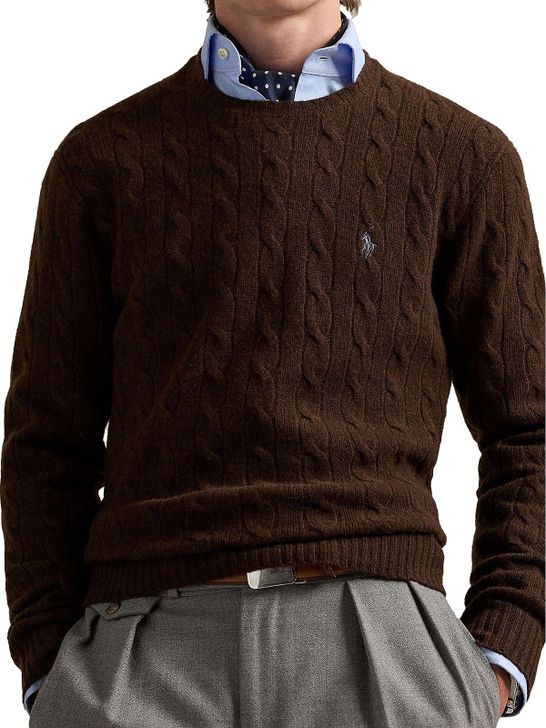 sweater-polo-ralph-lauren-cable-brown