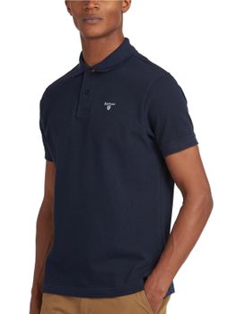 Polo Shirt Tartan Barbour Piqué Blue