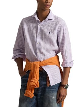 Camicia Polo Ralph Lauren Seersucker Viola