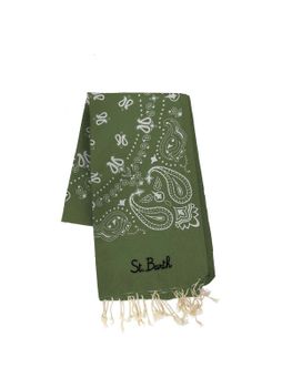 Beach Towel MC2 Saint Barth Foutas Jacquard Green