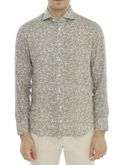 shirt bastoncino flowers brown