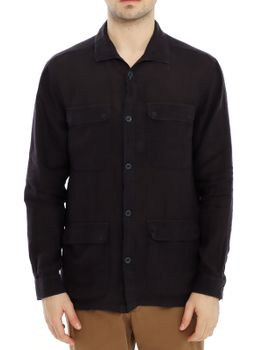 Field Jacket Herno Sahara Linen Blu