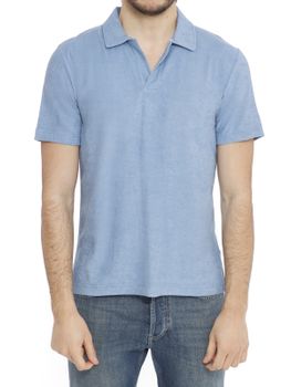 Polo MC2 Saint Barth Spugna Azzurro