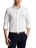 camicia polo ralph lauren mesh bianco