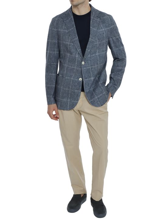 blazer-circolo-1901-overcheck-blue