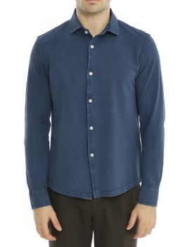 Camicia Magazzino Ricambi Piquet Blu