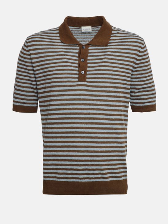 polo-gallia-righe-marrone-north-9
