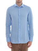 camicia bastoncino lino azzurro