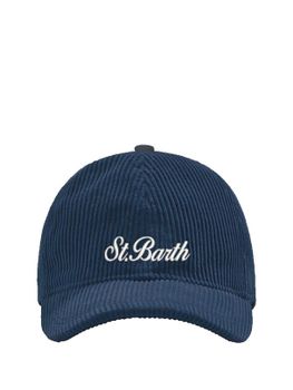 Ball Cap MC2 Saint Barth Corduroy Blue