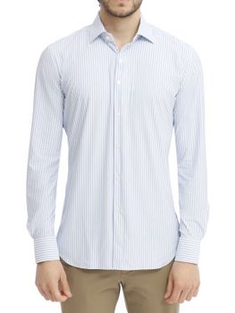 Shirt Xacus Taylor Active White/Light Blue