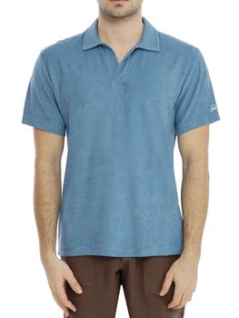 Polo Shirt MC2 Saint Barth Terry Light Blue