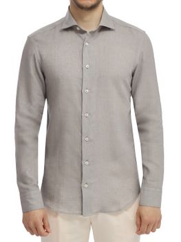 Camicia Bastoncino Lino Grigio
