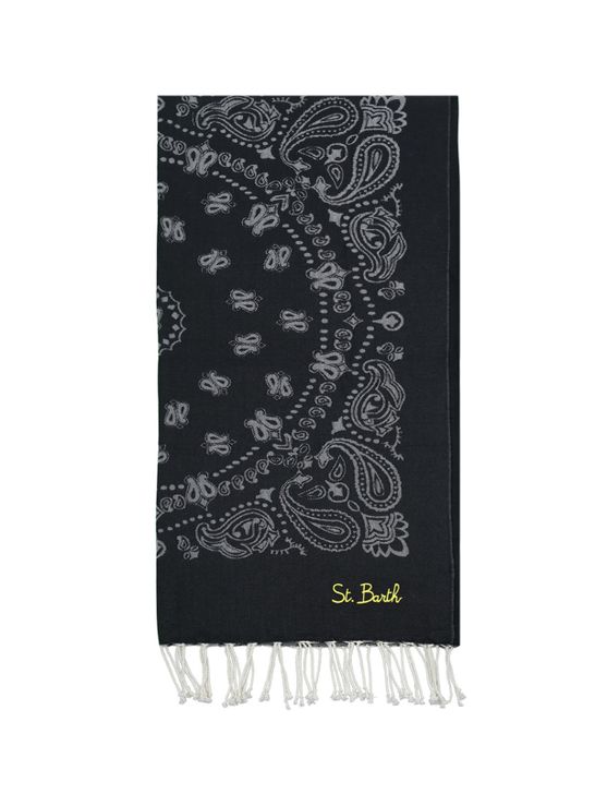 telo-mare-mc2-saint-barth-foutas-jacquard-nero-fout009-02044h