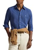 camicia polo ralph lauren mesh blu