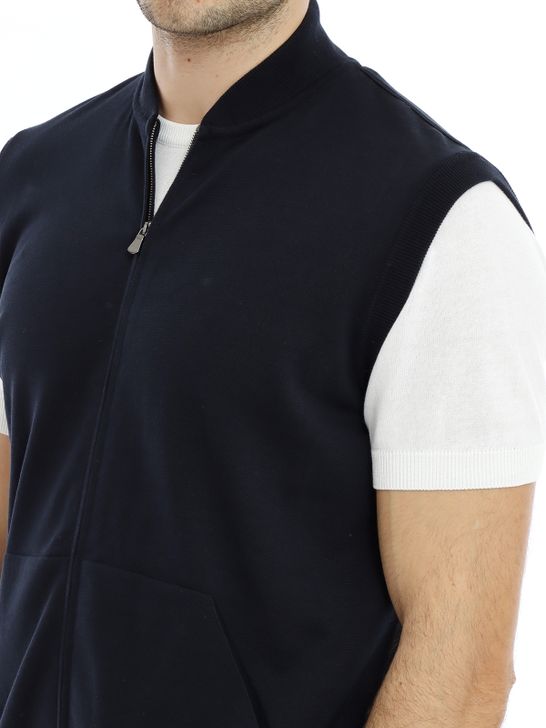 gilet-filippo-de-laurentiis-bomber-blu-bz1sm2at-cr12r-890