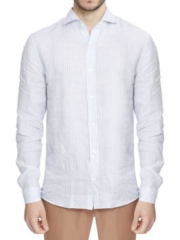 Shirt Brooks Brothers Linen White/Light Blue