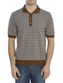 polo gallia righe marrone
