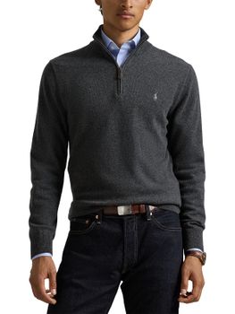 Maglia Polo Ralph Lauren Quarter Zip Grigio