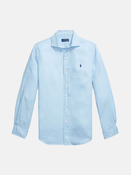 shirt-polo-ralph-lauren-linen-light-blue