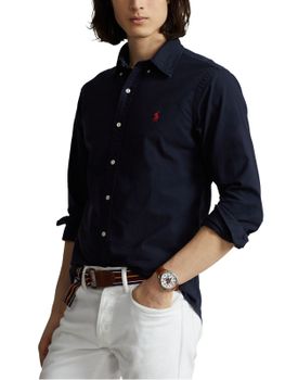 Camicia Polo Ralph Lauren Oxford Garment Dyed Blu
