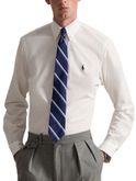 camicia polo ralph lauren poplin stretch bianco