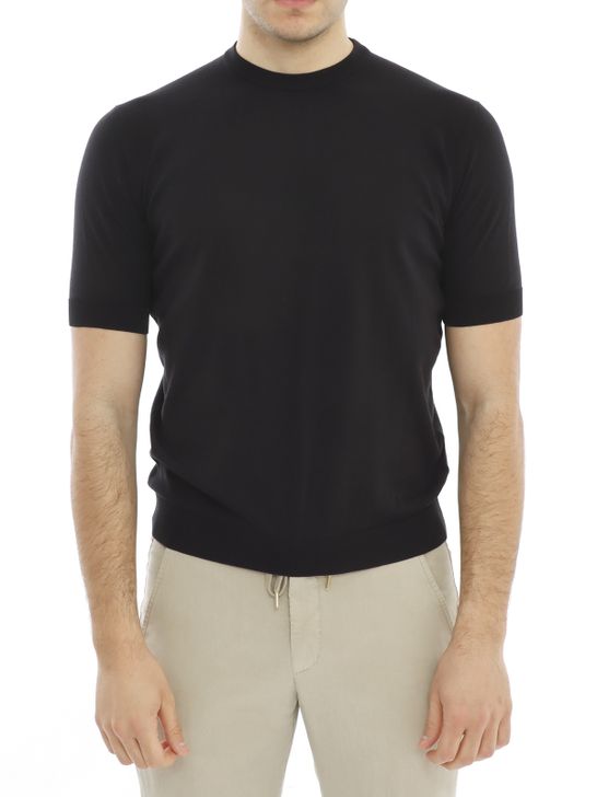 sweater-filippo-de-laurentiis-crepe-black