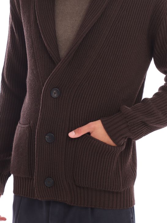 cardigan-filippo-de-laurentiis-merino-brown