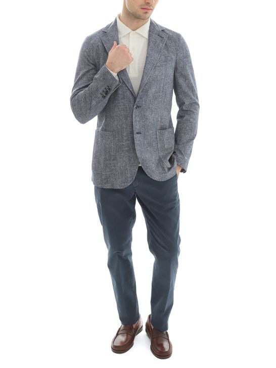 blazer-circolo-1901-herringbone-blue